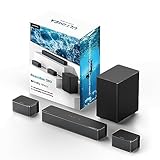 ULTIMEA Soundbar Compatibile con Dolby Atmos, Surround TV 5.1 Wireless Subwoofer, Regolazione Surround e Bassi, 410W Sound Bar per TV, Home Theater Soundbar TV, con HDMI-eARC, Poseidon D60 Serie