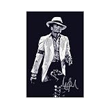 RIKCAT Poster su tela di Michael Jackson, decorazione artistica da parete per soggiorno, camera da letto, senza cornice, 30 x 45 cm