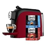 Bialetti Mignon, Macchina Caffè Espresso Incluse 32 Capsule, Funziona esclusivamente con Capsule Bialetti, Rosso