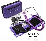 LotFancy Sfigmomanometro Manuale con Stetoscopio Sfigmomanometro Aneroide Misuratore Pressione Manuale con Bracciale per Adulti (25.4-40.5cm) Stetoscopi e Misuratore Pressione Custodia Inclusa