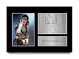 HWC Trading Michael Jackson A4 Senza Cornice Firmato Regalo Visualizzazione Delle Foto Print Immagine Autografo Stampato Per Gli Appassionati Di Musica