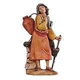 Fontanini Statuine Presepe: Pastore con anfora sulle Spalle e Bastone 12 cm 130