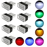 Luce USB Auto, 7 pezzi Auto Interno Atmosfera Luce, Luci LED Interno Auto, USB Illuminazione per interni Decorazione per auto, Mini Luci USB, Atmosfera usb light, Luci Interne Auto LED, Mini USB Kit