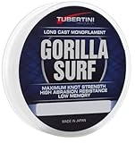 Tubertini monofilo Gorilla Surf specifico per la Pesca a Surf Casting, con Trattamento Esterno ULV 300 mt. (Ø 0,240 mm.)