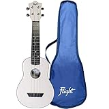 Flight, 4-String Travel Series Soprano Ukulele, White (TUS-35WH)