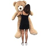 Orso Peluche Gigante, 100 a 340 cm - Assemblato in Francia, Certificato CE - Morbido e Soffice, Abbracci Garantiti - Il Regalo Perfetto per Compleanni e Altre Celebrazioni (130 cm)