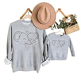 Felpe Coppia Fidanzati da Natale Manica Lunga Felpa di Natale Famiglia Maglioni per Famiglia Stampato Natale Comodi Pullover Natalizia Caldo Uomo Donna Natalizi Sweatshirt Christmas Family