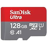 SanDisk 128GB Ultra scheda microSDXC + adattatore SD fino a 140 MB/s con prestazioni app A1 UHS-I Class 10 U1