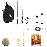 15 Pezzi Kit Movimento Orologio a Pendolo Al Quarzo, Pendolo al Quarzo Movimento Dell Orologio Fai da Te Kit, Kit Meccanismo Orologio Alimentato a Batteria Con Lancette E Pendolo (Albero 22mm)