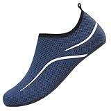 Scarpe da Scoglio Donna Uomo Scarpe da Immersione Water Shoes Antiscivolo Scarpe Acquatiche per Mare Surf Spiaggia Bagno Snorkel Yoga Sport Acquatici Unisex(Blu,41 EU)