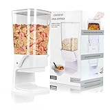 Dispenser Cereali 5.5L, Dispenser di Farina D avena, Dispenser per Alimenti in Plastica, Cornflakes, Caramelle, Caramelle e Cereali, Contenitore per Farina D avena