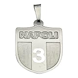 Ciondolo medaglia "Scudetto Napoli Calcio 3" in argento 925 (Grande)
