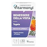 VITARMONYL BENESSERE DELLA VISTA - Integratore Occhi - Titolato in Luteina e Zeaxantina - Tagete e Vitamina A - Funzione Visiva Normale - Antiossidante - 30 Capsule