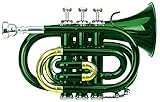 Classic Cantabile Brass TT-400 Tromba tascabile pocket Brass Sib ottone verde