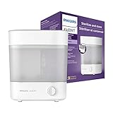 Philips Avent SCF291/00 Sterilizzatore a vapore capacità, 6 biberon, tettarelle e accessori, design modulare - bianco