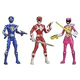 Power Rangers Beast Morphers Special Episode - Confezione da 3 action figure giocattolo Dino Thunder Blue Ranger, Mighty Morphin Red Ranger, Dino Charge Pink Ranger