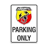 Abarth Cartello Parking Only, 28 x 40 cm