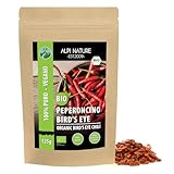 Peperoncino Bird s Eye biologico intero (125g), peperoncini Birds Eye bio, peperoncini interi da coltivazione biologica controllata, 100% puri e naturali