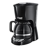 Russell Hobbs Macchina Caffè Americano - Timer Digitale, Con Filtro per Estrazione e Aroma Ottimali - Max 10 tazze; Caraffa in Vetro da 1.25 L; Piastra riscaldante; Antigoccia; TexturePlus 22620-56