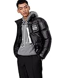 Armani Exchange Down Jacket Piumino, Uomo, Nero, L