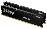 Kingston FURY Beast Nero DDR5 64GB (2x32GB) 5600MT/s DDR5 CL40 DIMM Memoria Gaming per Computer Fissi Kit da 2 - KF556C40BBK2-64