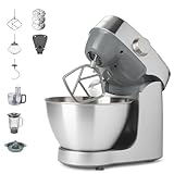 Kenwood Prospero+ KHC29A.O0SI Impastatrice Planetaria, Ciotola in Acciaio Inox da 4,3L, Incluso Set Accessori 10pz + 3 Ganci e Fruste, Frullatore Vetro, Food Processor 3 Dischi, Spremiagrumi+Bilancia