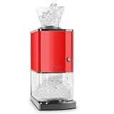 Oneconcept Icebreaker Red Strenght - Dispositivo Tritaghiaccio, Macchina Ice Crusher, 15 kg all Ora, Recipeinte da 3,5 L (ca 1,75 Kg), Imbuto di Riempimento, Antiscivolo, Color Rosso