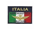 PATCH RICAMATA BANDIERA ITALIA AERONAUTICA MILITARE - TOPPA TERMOADESIVA