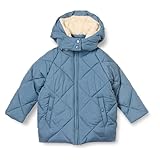 Amazon Essentials Cappotto di Piumino Imbottito Lungo Bambine e Ragazze, Blu, 5 Anni