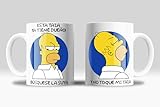 Tazza Homer Simpsons - Con disegno di Homer e frase: "Questa tazza ha già proprietario..." per i fan dei Simpson | Ceramica 350ml