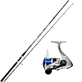 Kolpo combo Ottima Canna da pesca spinning due sezioni 60 gr 2.10mt +Kolpo Genio Mulinello 4000 con filo per pesca a spinning