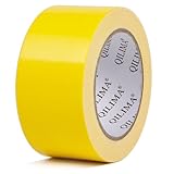 QILIMA Nastro adesivo nastro in tessuto qualità premium 50 mm x 25.1 m adesivo senza residui, forte, colore giallo