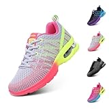 Scarpe da Running Corsa Donna Respirabile Leggero Scarpe da Ginnastica Sportive Fitness Running Sneakers Basse Interior Casual all Aperto Grigio EU 39