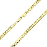 Prins Jewels - Collana unisex a maglia marinara piatta in oro giallo 750 18 carati, larghezza 3 mm, lunghezza a scelta (60)