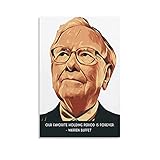 XXJDSK Poster da Parete su Tela Warren Buffett Wall Art Motorsport Poster Quadri appesi per Decorazioni murali Camera da Letto di casa 60X90cm Senza Cornice