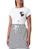 Sisley Maglietta 3096L101W T-Shirt, Stampa Bianca 911, L Donna