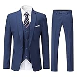 YOUTHUP Abito da Uomo 3 Pezzi Suit Slim Fit Business Wedding Abiti per Uomo Giacca e Gilet e Pantaloni