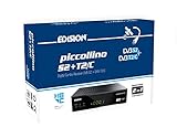 EDISION PICCOLLINO S2+T2/C Ricevitore Digitale satellitare e terrestre Full HD DVB-S2 DVB-T2 DVB-C H265 HEVC, 2xUSB, HDMI, AV, LAN, IR, Supporto USB WiFi, Telecomando Universale 2in1