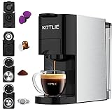 KOTLIE AC-513K Macchina da Caffè 4 in 1 per Nespresso Original/Dolce Gusto/Caffè Macinato/ESE Pads(44mm), 19 Bar, 800 ML