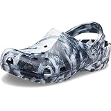 Crocs Classic Marbled Clog, Zoccoli Unisex - Adulto, White/Black, 39/40 EU