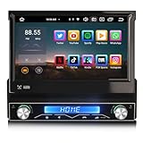 GONFEN 8-Core Android 13 Autoradio 1 Din GPS Navigatore con Schermo Motorizzato Wireless Carplay Android Auto Bluetooth WiFi DSP DAB+ RDS OBD2 TPMS 4GB RAM+64GB ROM