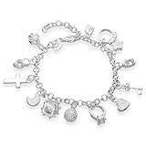 ARHZ Bracciale da donna Bracciale a strati con bracciale, bracciale in argento da donna, braccialetti da donna, bracciale in argento da donna 925,Regalo per Amica