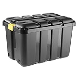 Tontarelli BoxOne Porta-Attrezzi, 140 L, 79 x 52 x h 52 cm, Nero/Ambra