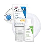 CeraVe Kit Viso e Viaggio, Crema Idratante SPF 30, Per Pelli da Normali a Secche, Con Acido Ialuronico, 52 ml + Detergente Viso, Per Pelli da Normali a Secche, 20 ml