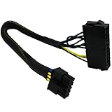 COMeap 24 pin per 10 pin ATX PSU Principale Adattatore di Alimentazione Intrecciato Maniche Cavo per PC IBM Lenovo e Server da 12 pollici (30 cm)