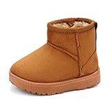 MK MATT KEELY Scarpe Invernali per Neonati Bambino Piccolo Ragazzo Ragazza Stivali da Neve,Khaki,21 EU(CN23)