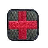 Kalastussaari Patch di Pronto Soccorso Adesivo in Tessuto 3D Adesivo Rosso lacroce Rossa Ricamato a Morale Morale del Gancio, Toppe della Croce Rossa