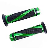 SFONIA 2pz Manopole Manubrio Moto Impugnatura 22MM 7/8" Gomma Antiscivolo Universale per Moto Scooter Quad Cruiser Off Road (Verde)