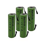 4x Batteria ricaricabile Ni-Mh Stilo AA 1,2V 2600mAh con linguette lamelle terminali a saldare per pacco pacchi batteria