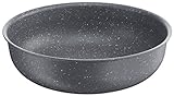 Lagostina Ingenio Induction Wok, Alluminio Antiaderente, Effetto Pietra, 28 cm